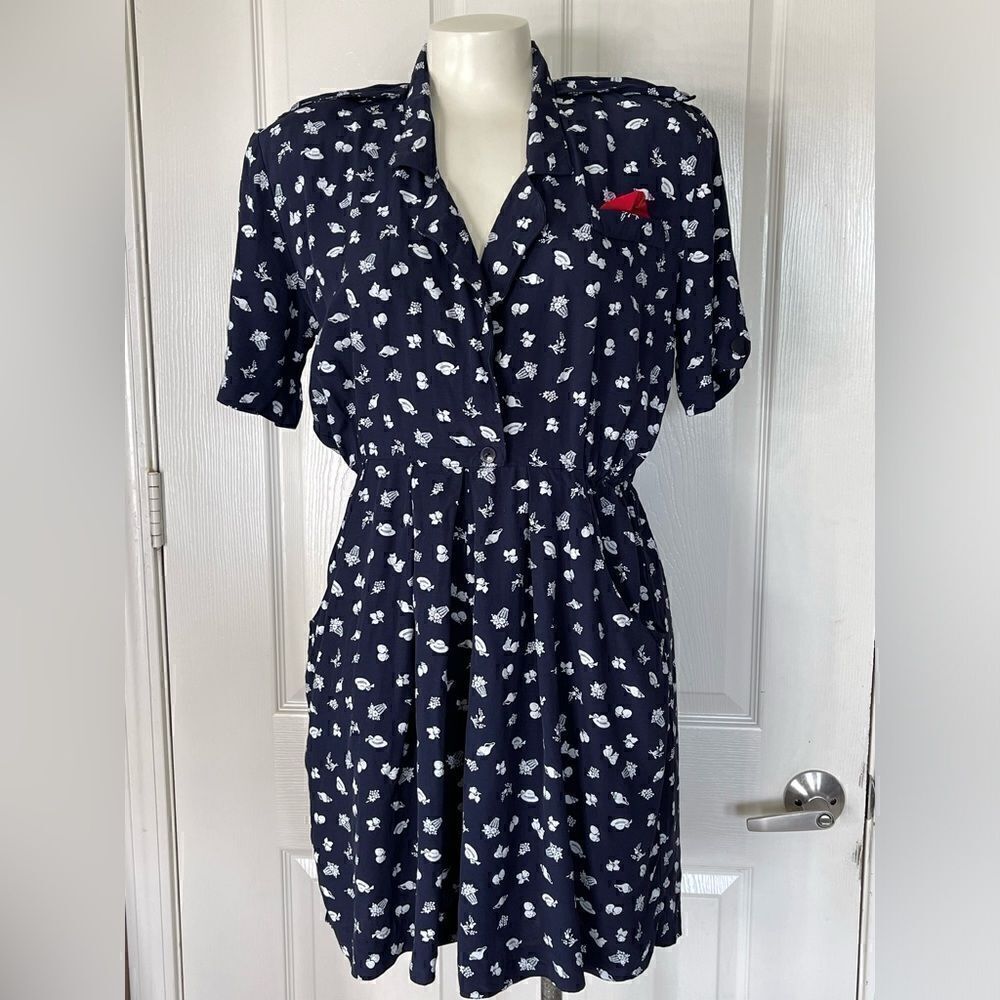 Vintage S.L. Fashions blue shorts romper size 12
